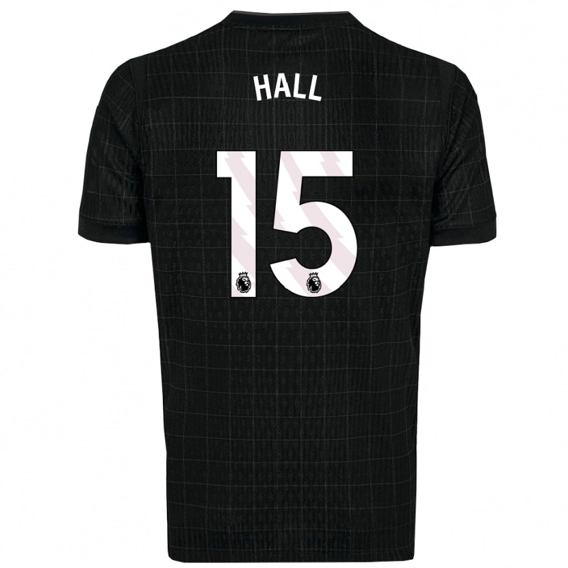 Danxen Mænd Tye Hall #15 Sort Grå Udebane Spillertrøjer 2025/26 Trøje T-Shirt