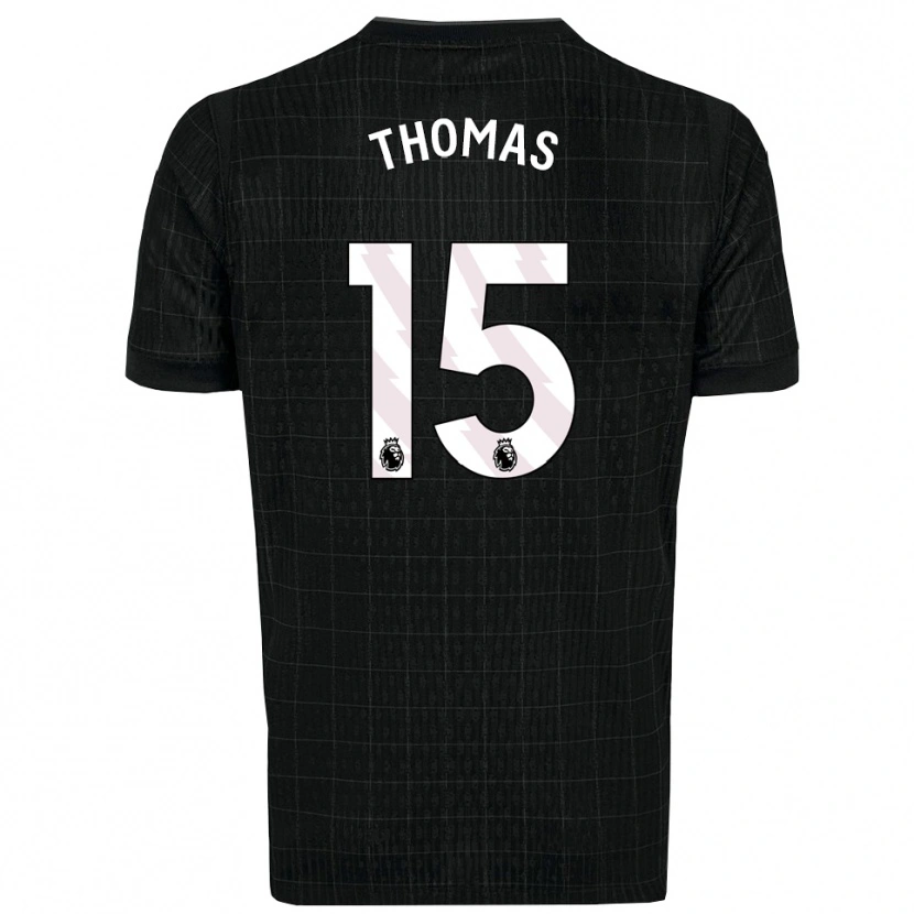 Danxen Mænd Cameron Thomas #15 Sort Grå Udebane Spillertrøjer 2025/26 Trøje T-Shirt