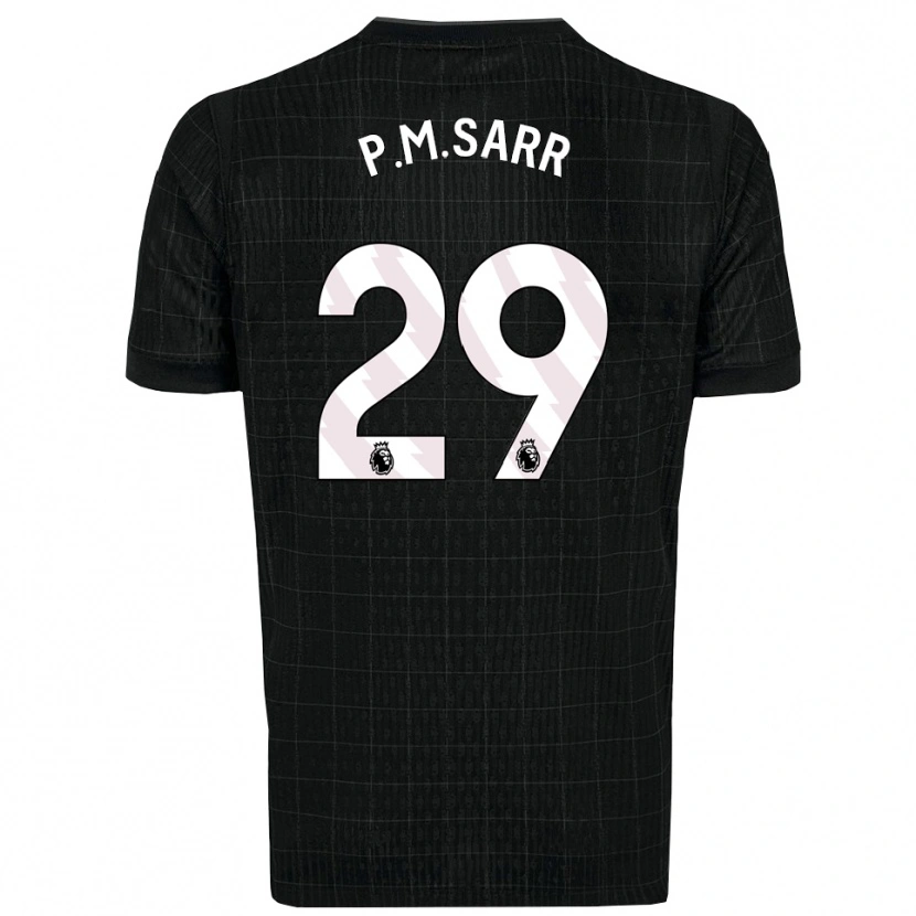 Danxen Mænd Pape Matar Sarr #29 Sort Grå Udebane Spillertrøjer 2025/26 Trøje T-Shirt