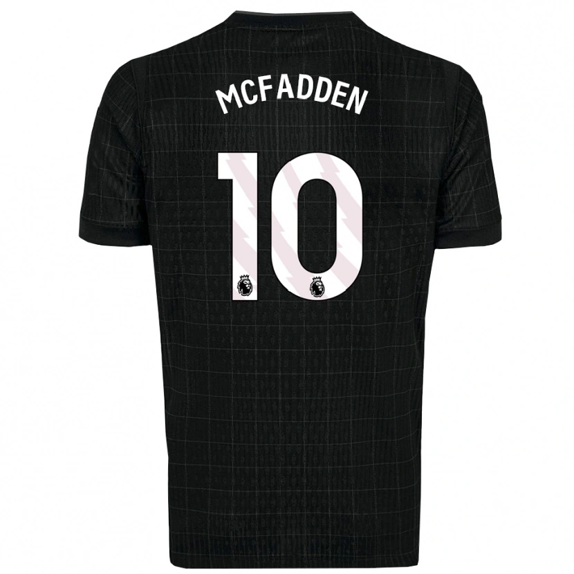 Danxen Mænd Max Mcfadden #10 Sort Grå Udebane Spillertrøjer 2025/26 Trøje T-Shirt