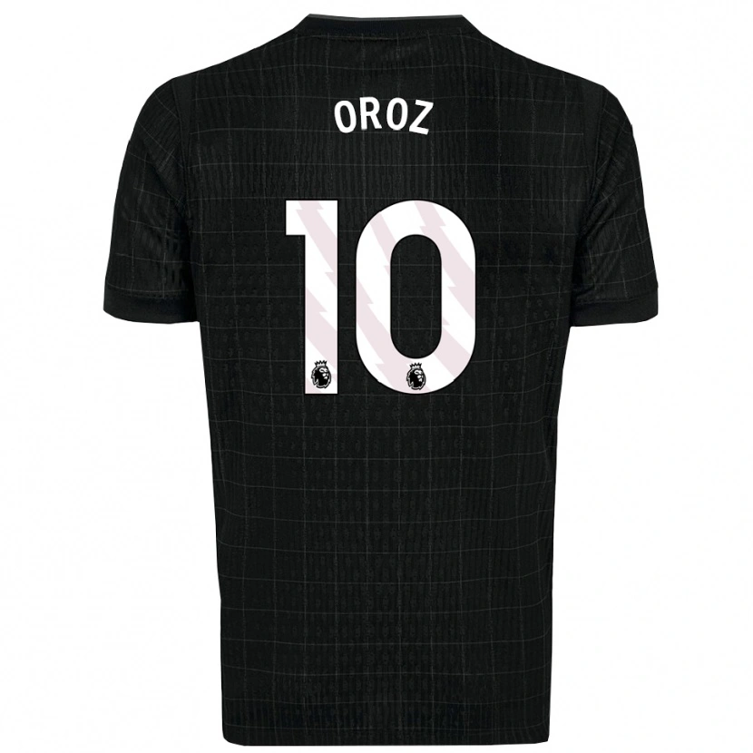 Danxen Mænd Maite Oroz #10 Sort Grå Udebane Spillertrøjer 2025/26 Trøje T-Shirt