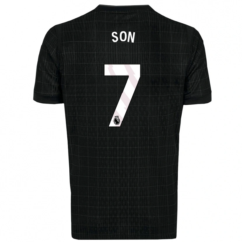 Danxen Mænd Heung-Min Son #7 Sort Grå Udebane Spillertrøjer 2025/26 Trøje T-Shirt