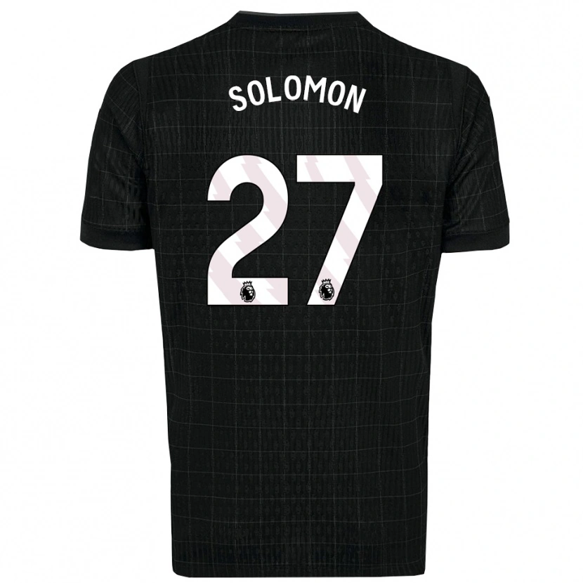 Danxen Mænd Manor Solomon #27 Sort Grå Udebane Spillertrøjer 2025/26 Trøje T-Shirt