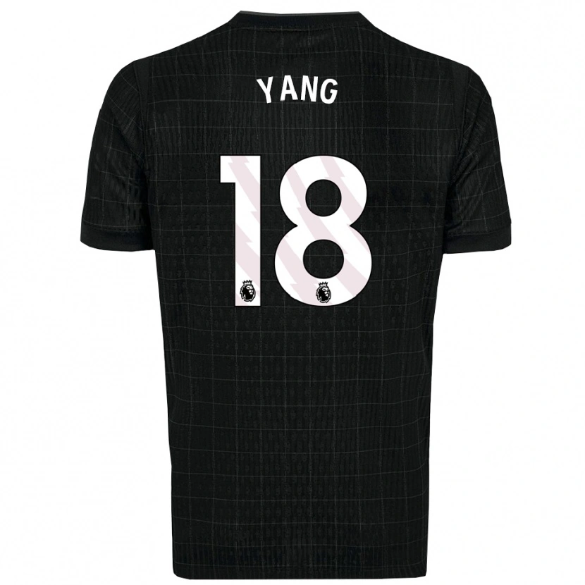 Danxen Mænd Min-Hyeok Yang #18 Sort Grå Udebane Spillertrøjer 2025/26 Trøje T-Shirt
