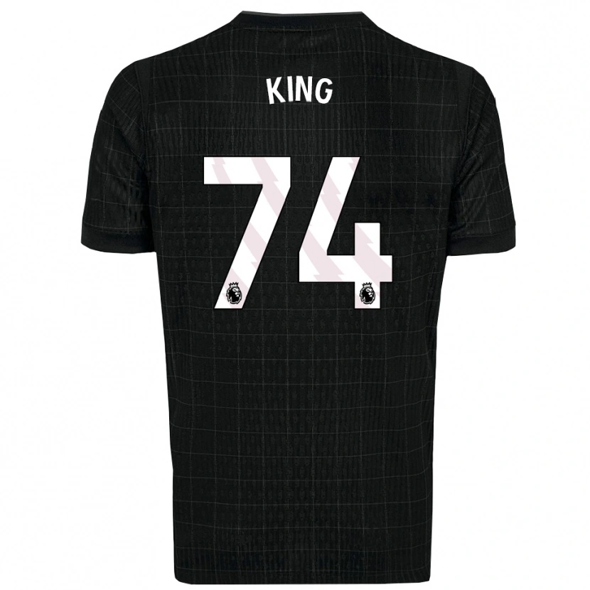 Danxen Mænd Maeson King #74 Sort Grå Udebane Spillertrøjer 2025/26 Trøje T-Shirt