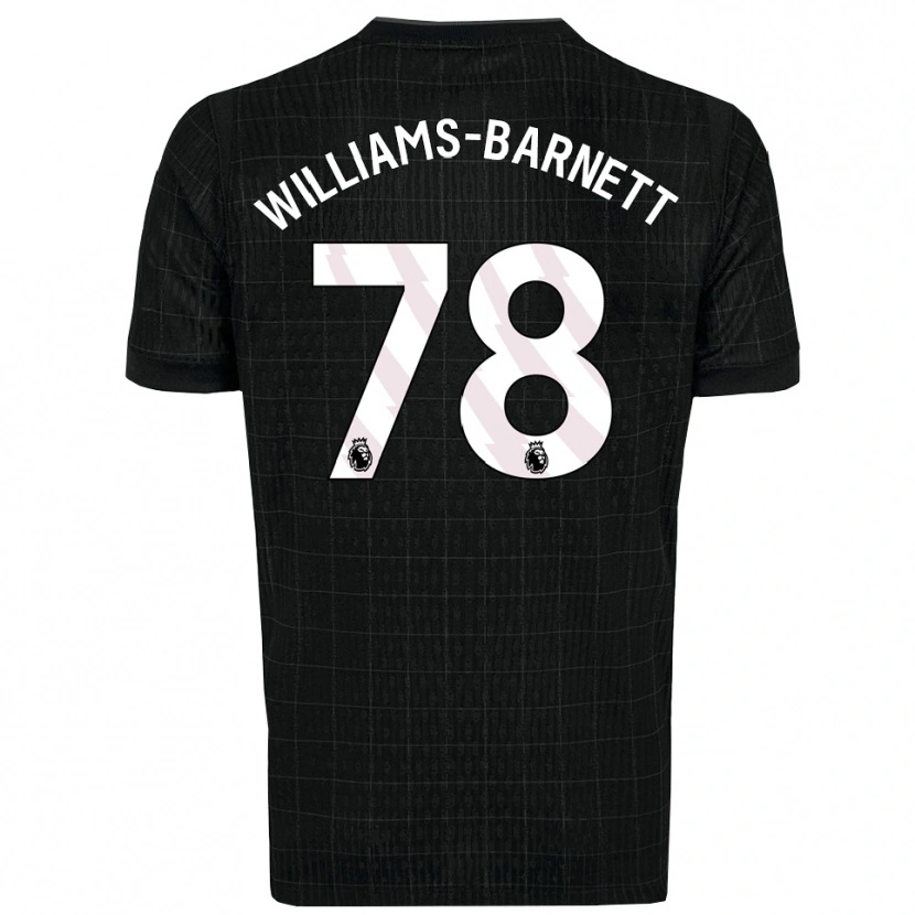 Danxen Mænd Lucá Williams-Barnett #78 Sort Grå Udebane Spillertrøjer 2025/26 Trøje T-Shirt