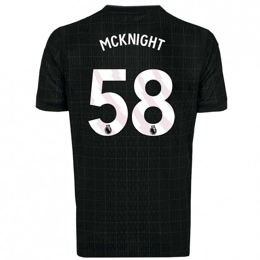 Danxen Mænd Maxwell Mcknight #58 Sort Grå Udebane Spillertrøjer 2025/26 Trøje T-Shirt