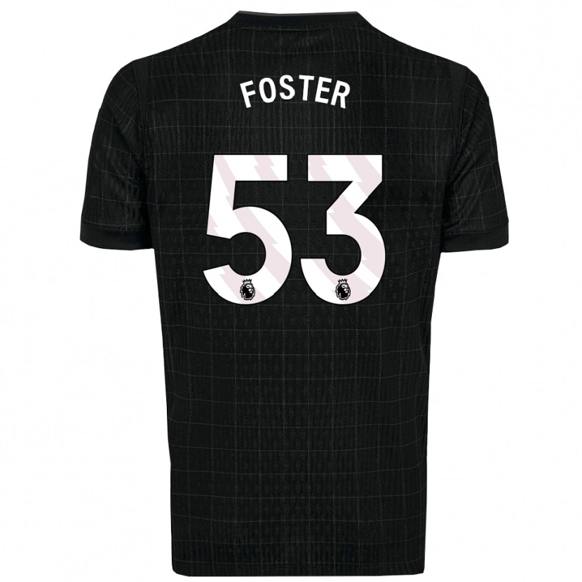 Danxen Mænd Brooklyn Lyons Foster #53 Sort Grå Udebane Spillertrøjer 2025/26 Trøje T-Shirt