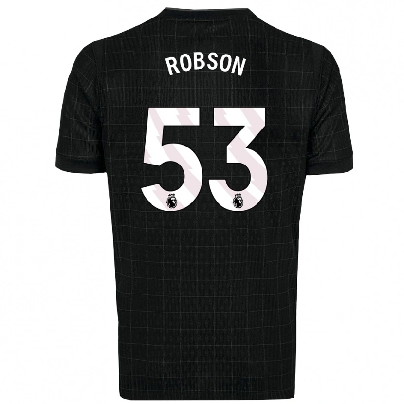Danxen Mænd Max Robson #53 Sort Grå Udebane Spillertrøjer 2025/26 Trøje T-Shirt
