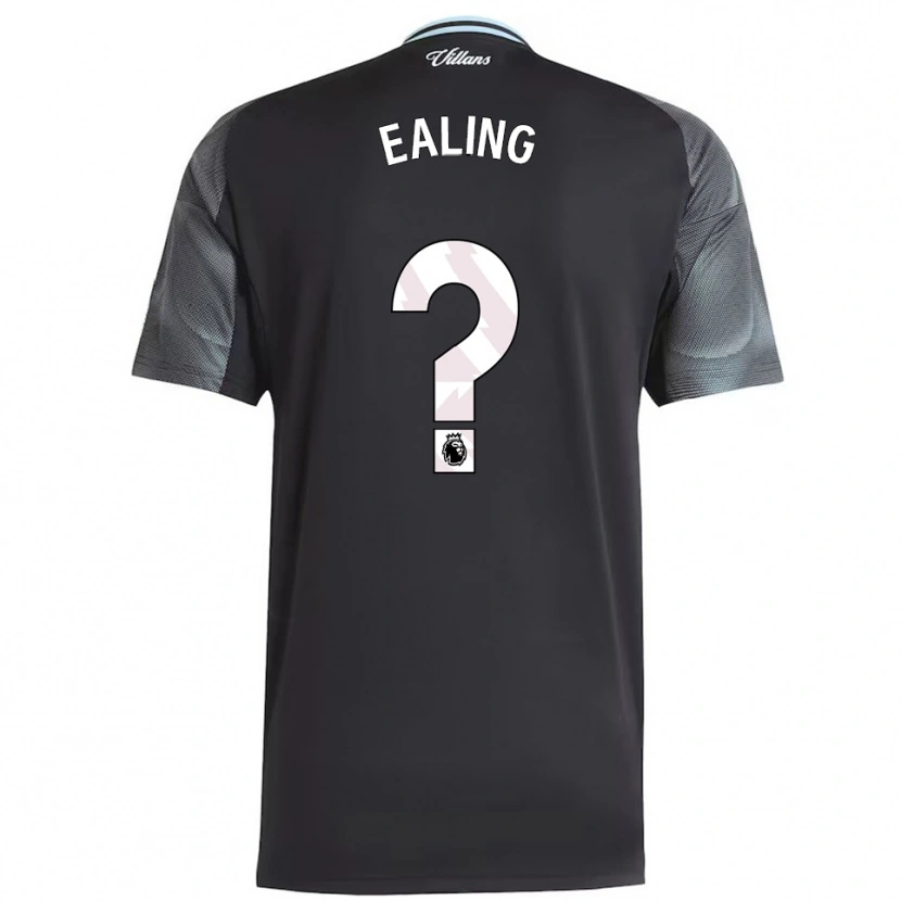 Danxen Mænd Frankie Ealing #0 Sort Himmelblå Udebane Spillertrøjer 2025/26 Trøje T-Shirt
