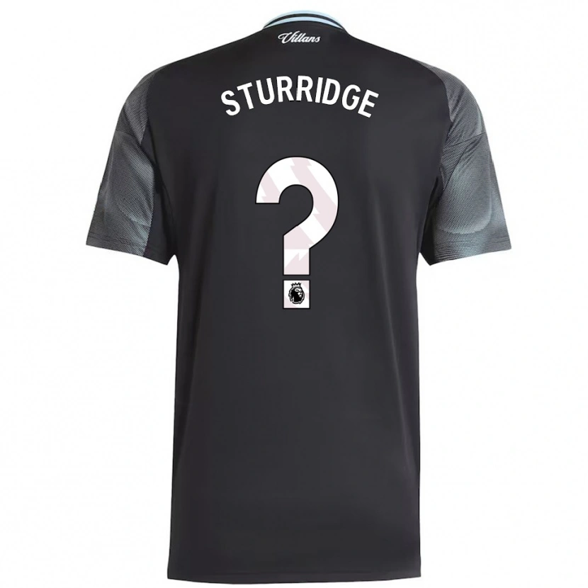 Danxen Mænd Dj Campton Sturridge #0 Sort Himmelblå Udebane Spillertrøjer 2025/26 Trøje T-Shirt