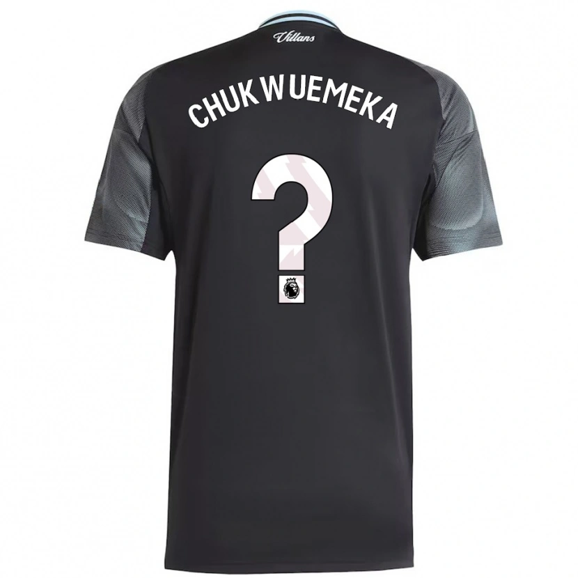 Danxen Mænd Caleb Chukwuemeka #0 Sort Himmelblå Udebane Spillertrøjer 2025/26 Trøje T-Shirt