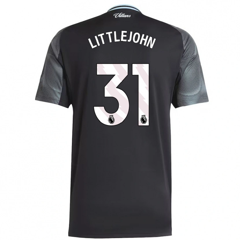 Danxen Mænd Ruesha Littlejohn #31 Sort Himmelblå Udebane Spillertrøjer 2025/26 Trøje T-Shirt