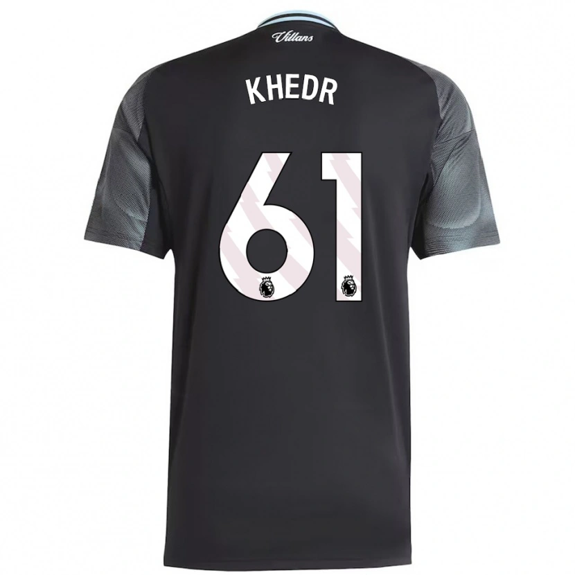 Danxen Mænd Omar Khedr #61 Sort Himmelblå Udebane Spillertrøjer 2025/26 Trøje T-Shirt