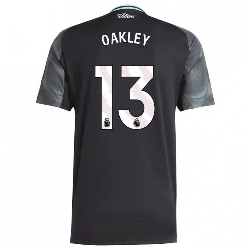 Danxen Mænd Rhys Oakley #13 Sort Himmelblå Udebane Spillertrøjer 2025/26 Trøje T-Shirt