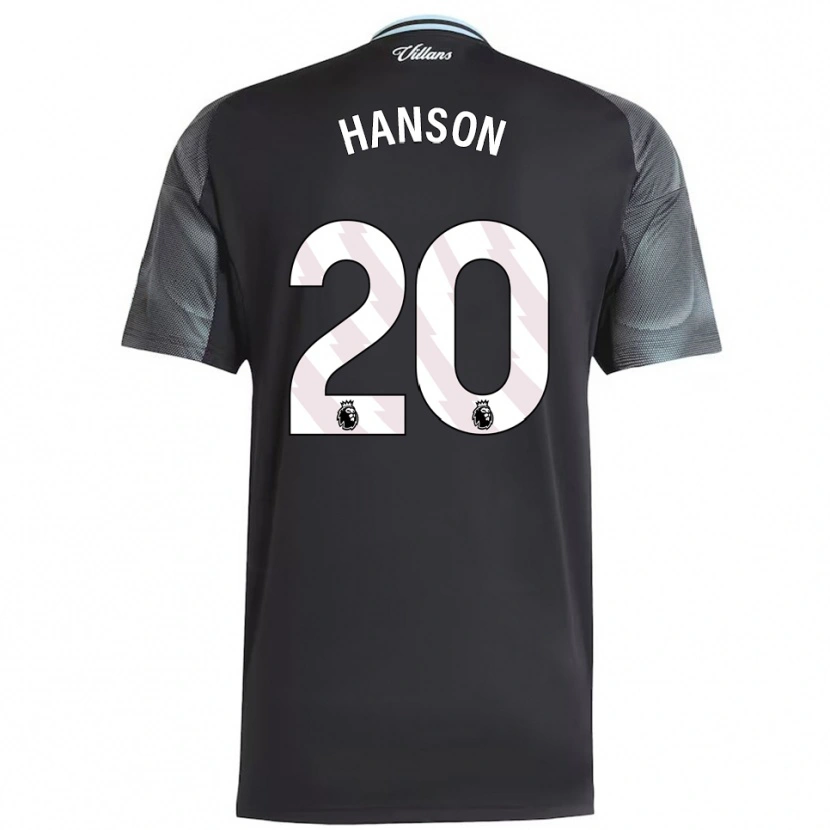 Danxen Mænd Kirsty Hanson #20 Sort Himmelblå Udebane Spillertrøjer 2025/26 Trøje T-Shirt