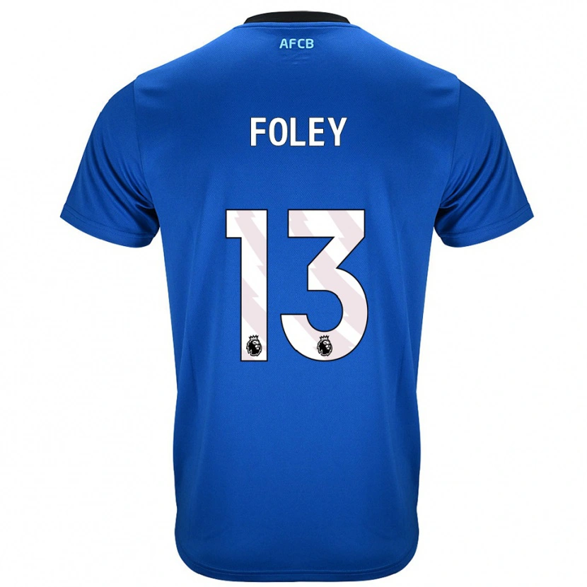 Danxen Mænd Erin Foley #13 Blå Sort Udebane Spillertrøjer 2025/26 Trøje T-Shirt