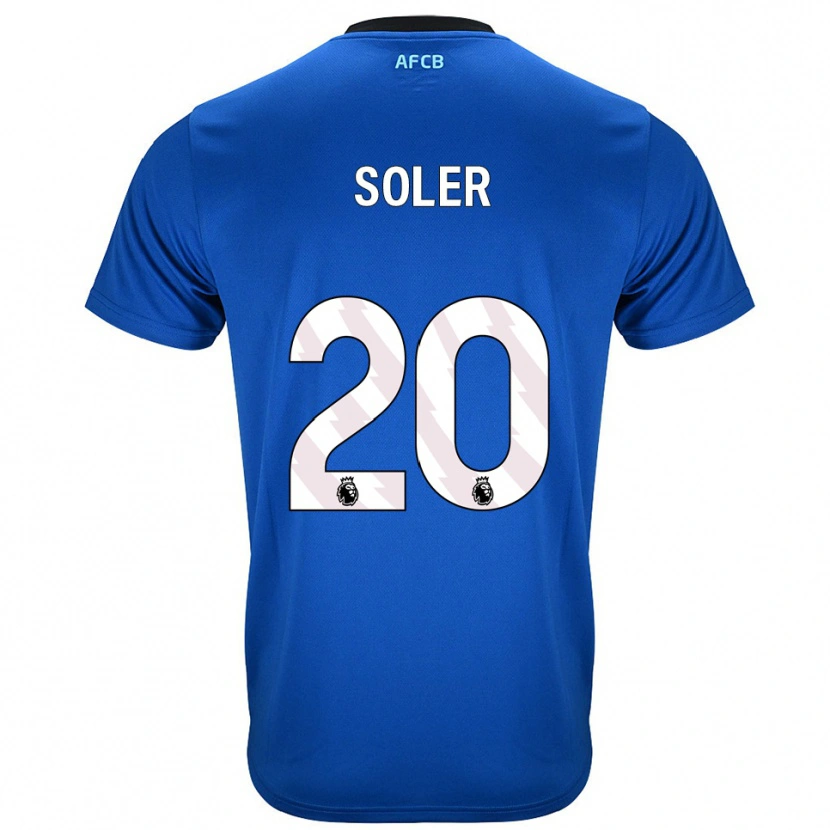 Danxen Mænd Julio Soler #20 Blå Sort Udebane Spillertrøjer 2025/26 Trøje T-Shirt