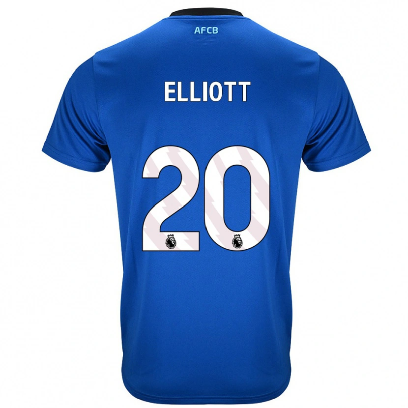Danxen Mænd Kaitlyn Elliott #20 Blå Sort Udebane Spillertrøjer 2025/26 Trøje T-Shirt