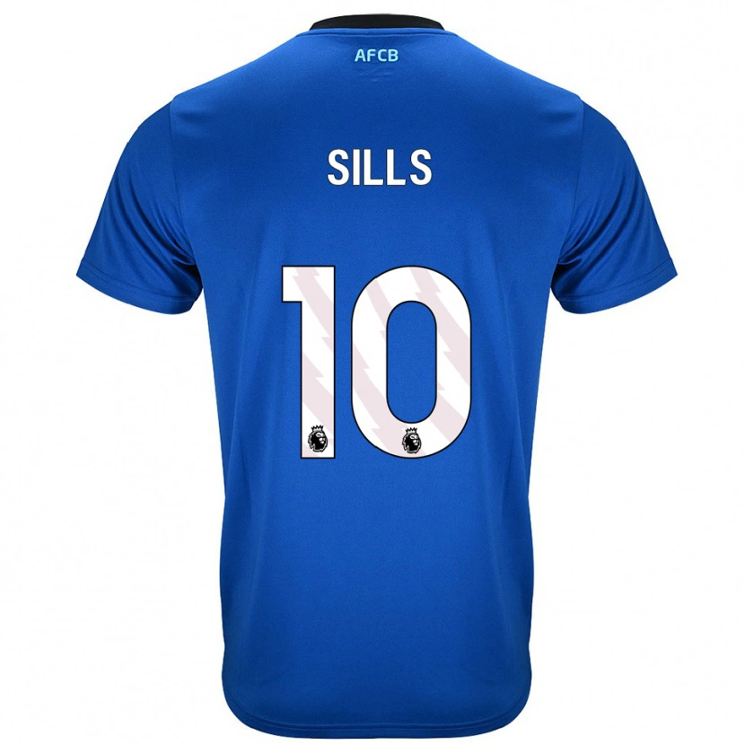 Danxen Mænd Ethan Sills #10 Blå Sort Udebane Spillertrøjer 2025/26 Trøje T-Shirt