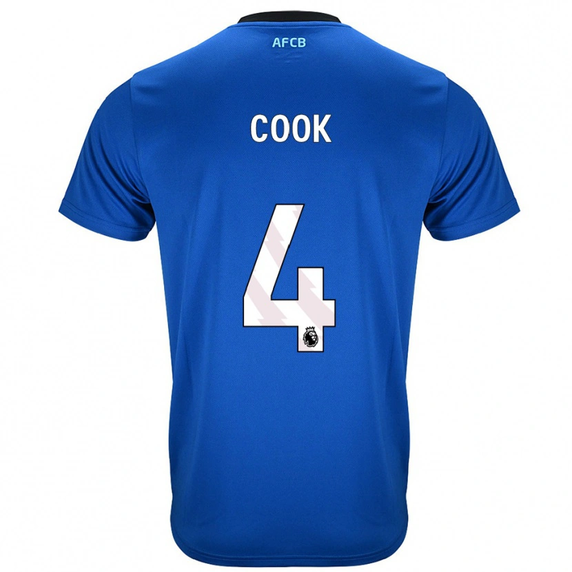 Danxen Mænd Lewis Cook #4 Blå Sort Udebane Spillertrøjer 2025/26 Trøje T-Shirt