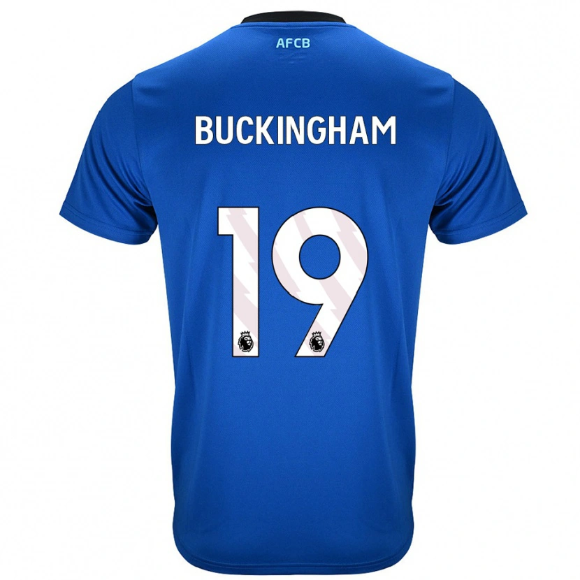 Danxen Mænd Alisha Buckingham #19 Blå Sort Udebane Spillertrøjer 2025/26 Trøje T-Shirt