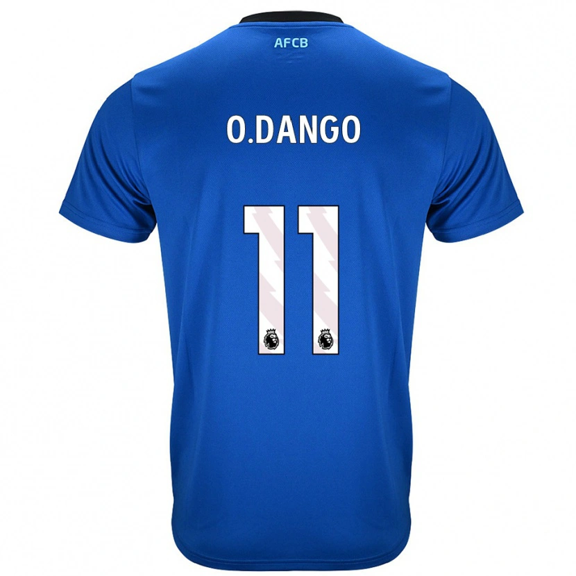 Danxen Mænd Dango Ouattara #11 Blå Sort Udebane Spillertrøjer 2025/26 Trøje T-Shirt