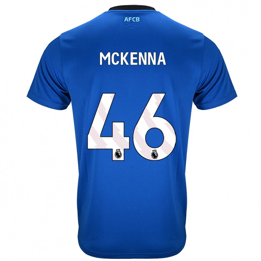 Danxen Mænd Callan Mckenna #46 Blå Sort Udebane Spillertrøjer 2025/26 Trøje T-Shirt