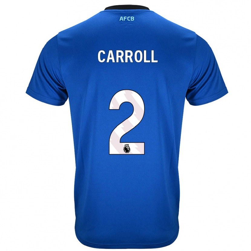 Danxen Mænd Ryan Carroll #2 Blå Sort Udebane Spillertrøjer 2025/26 Trøje T-Shirt