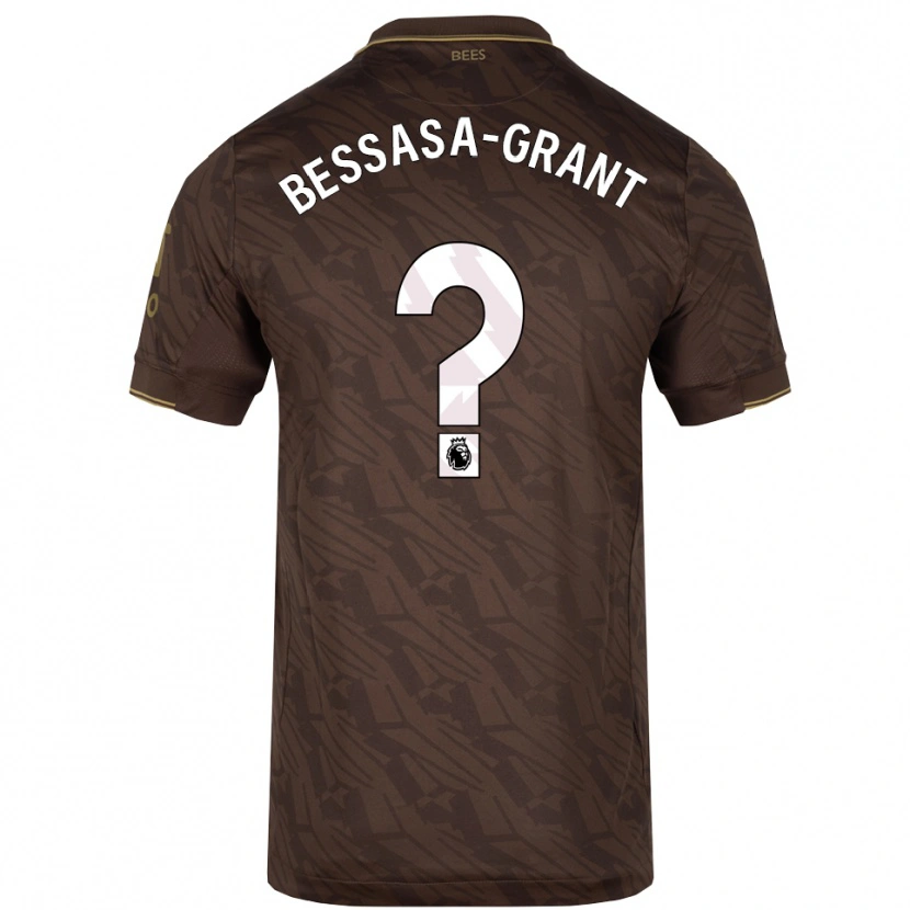 Danxen Mænd Mekhai Bessasa-Grant #0 Brun Guld Udebane Spillertrøjer 2025/26 Trøje T-Shirt