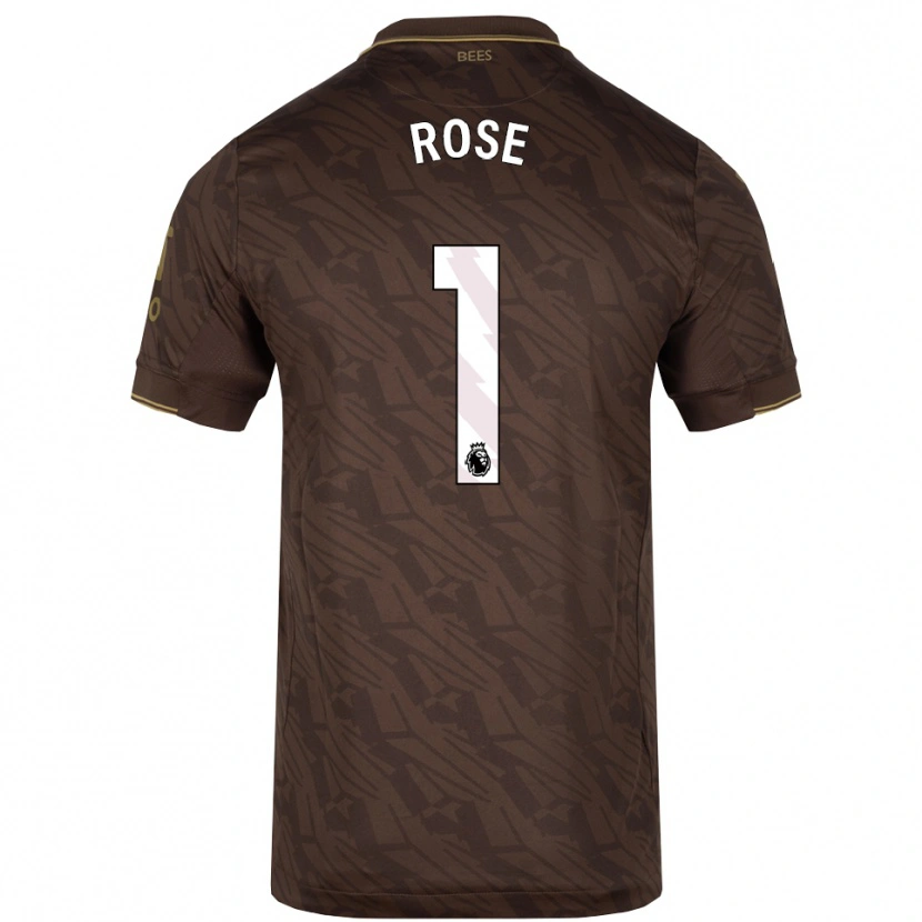 Danxen Mænd Reggie Rose #1 Brun Guld Udebane Spillertrøjer 2025/26 Trøje T-Shirt