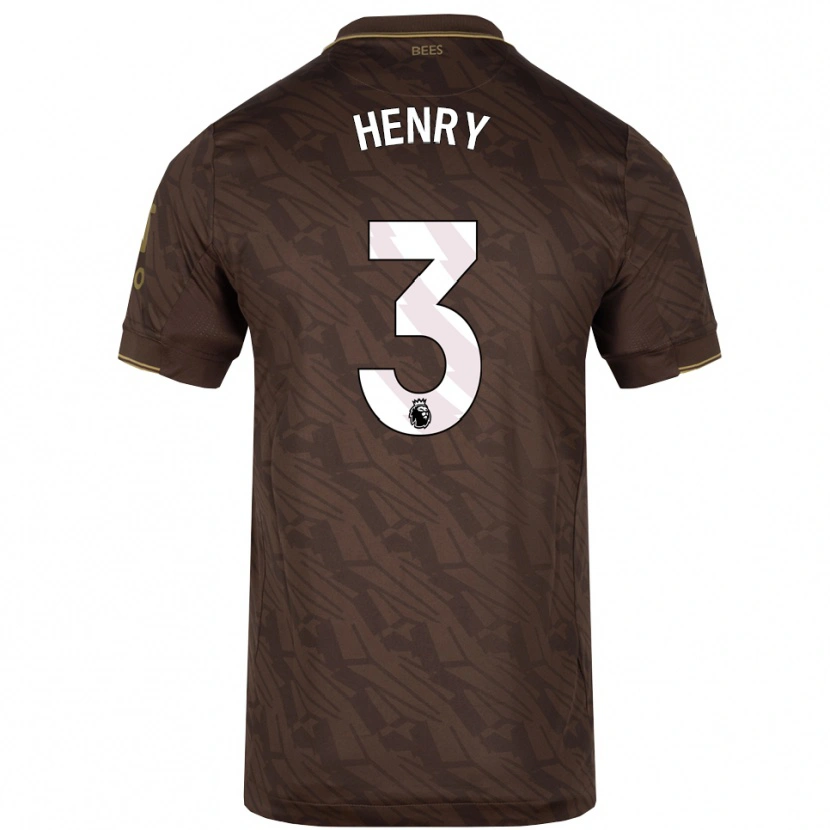 Danxen Mænd Rico Henry #3 Brun Guld Udebane Spillertrøjer 2025/26 Trøje T-Shirt