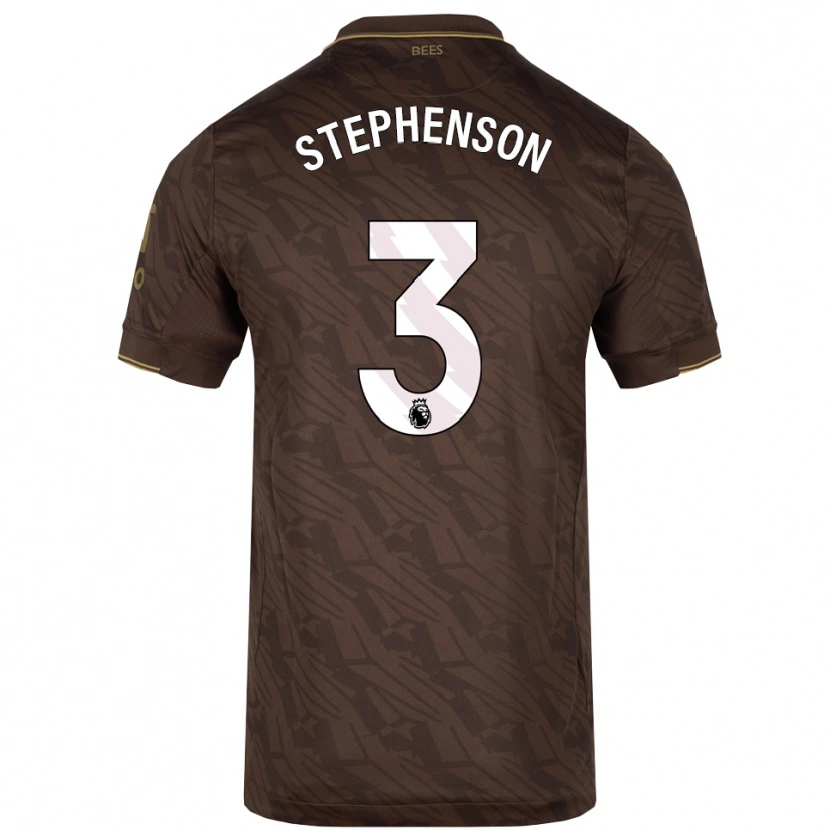 Danxen Mænd Joshua Stephenson #3 Brun Guld Udebane Spillertrøjer 2025/26 Trøje T-Shirt