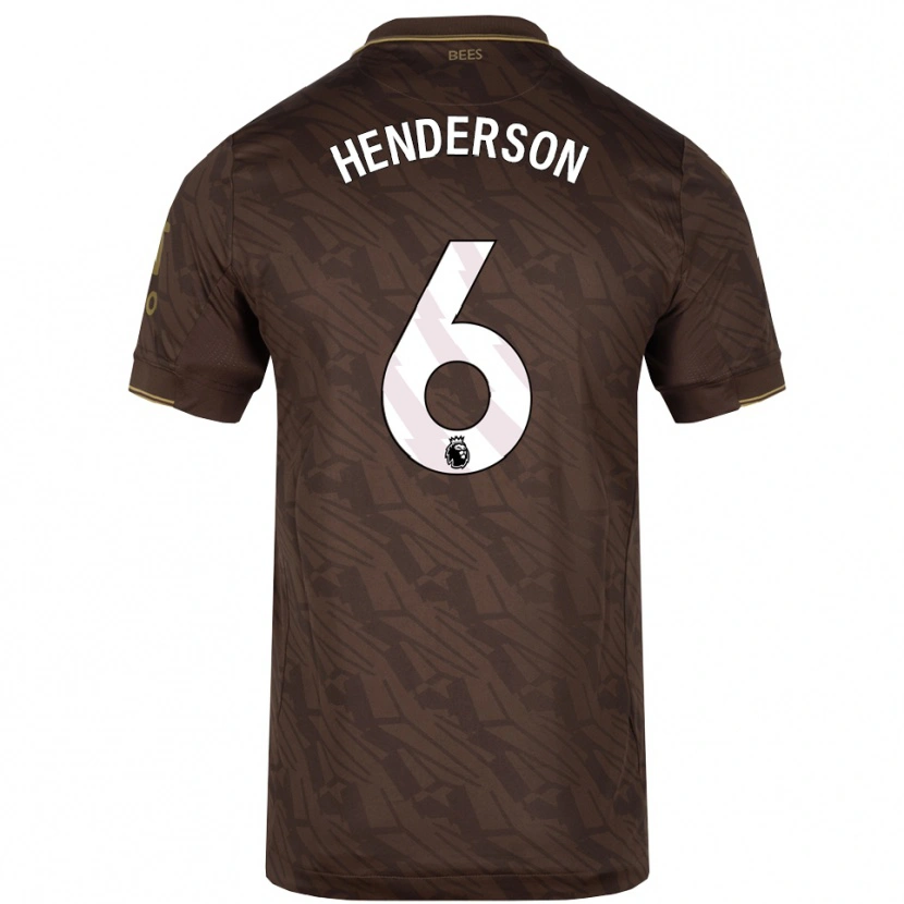 Danxen Mænd Jordan Henderson #6 Brun Guld Udebane Spillertrøjer 2025/26 Trøje T-Shirt