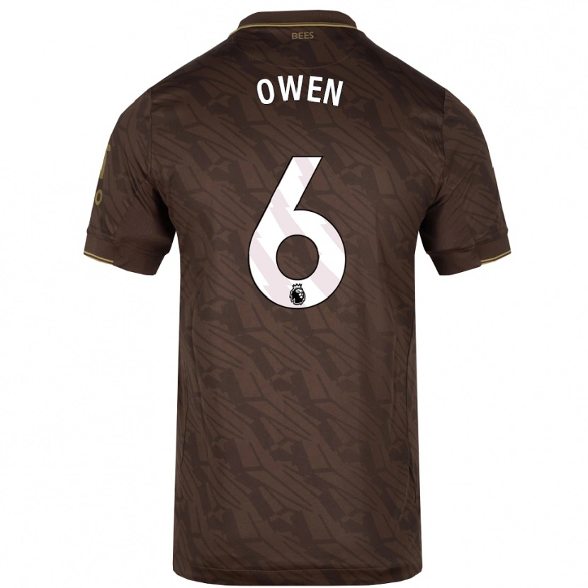 Danxen Mænd Riley Owen #6 Brun Guld Udebane Spillertrøjer 2025/26 Trøje T-Shirt