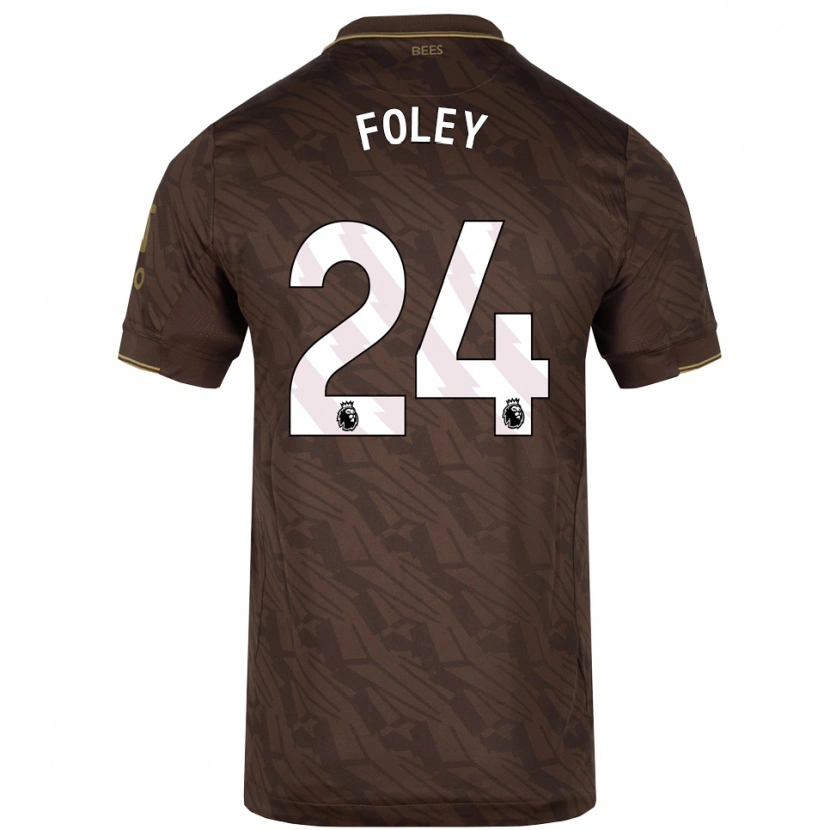 Danxen Mænd Shania Foley #24 Brun Guld Udebane Spillertrøjer 2025/26 Trøje T-Shirt