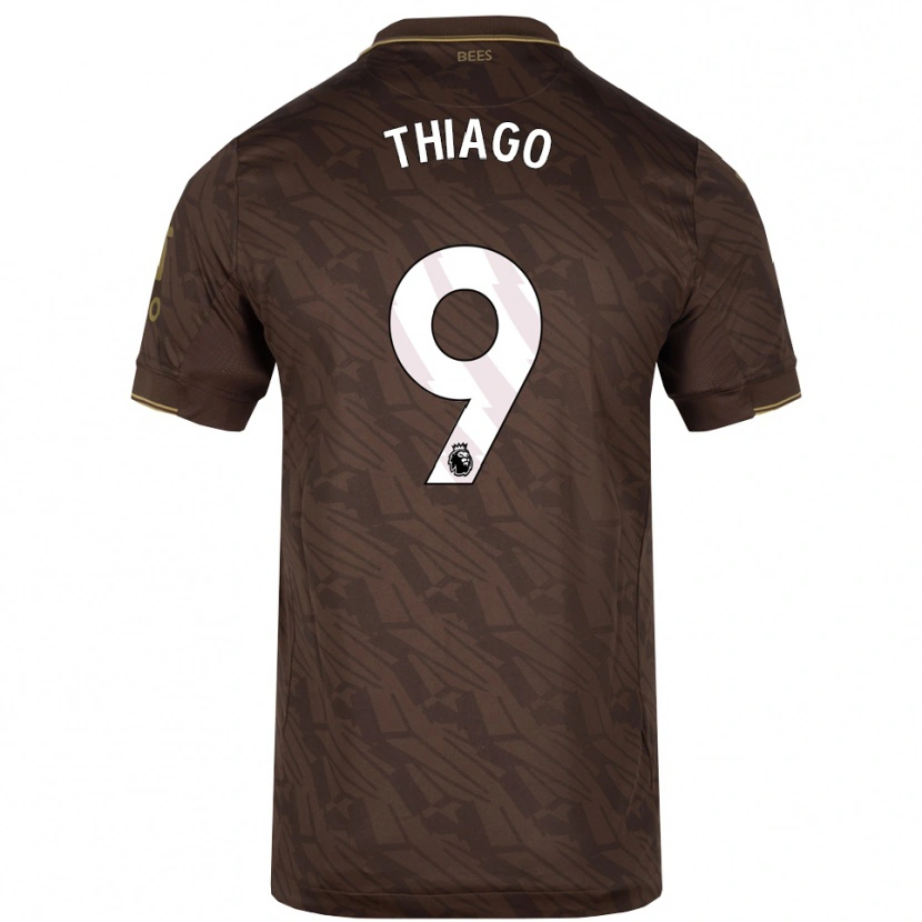 Danxen Mænd Igor Thiago #9 Brun Guld Udebane Spillertrøjer 2025/26 Trøje T-Shirt