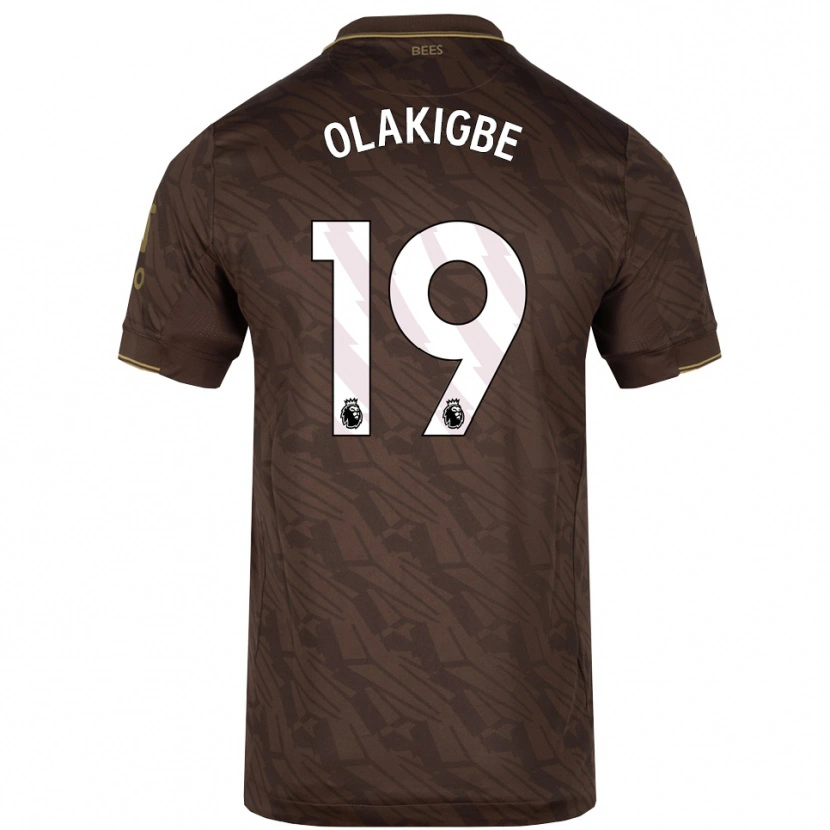 Danxen Mænd Michael Olakigbe #19 Brun Guld Udebane Spillertrøjer 2025/26 Trøje T-Shirt