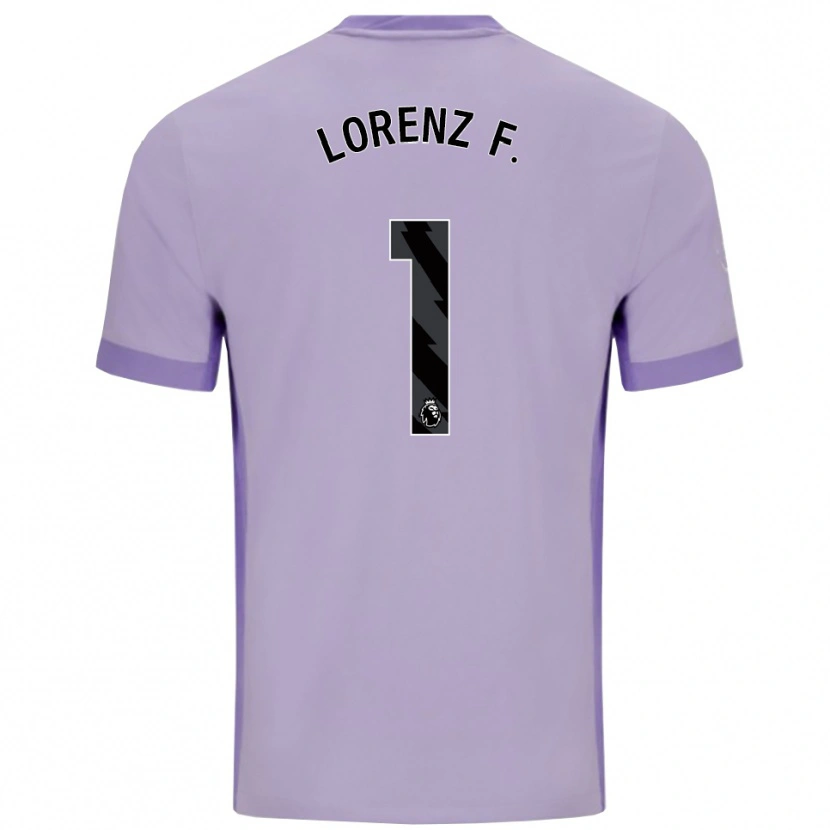Danxen Mænd Lorenz Ferdinand #1 Taro Lilla Hvid Udebane Spillertrøjer 2025/26 Trøje T-Shirt