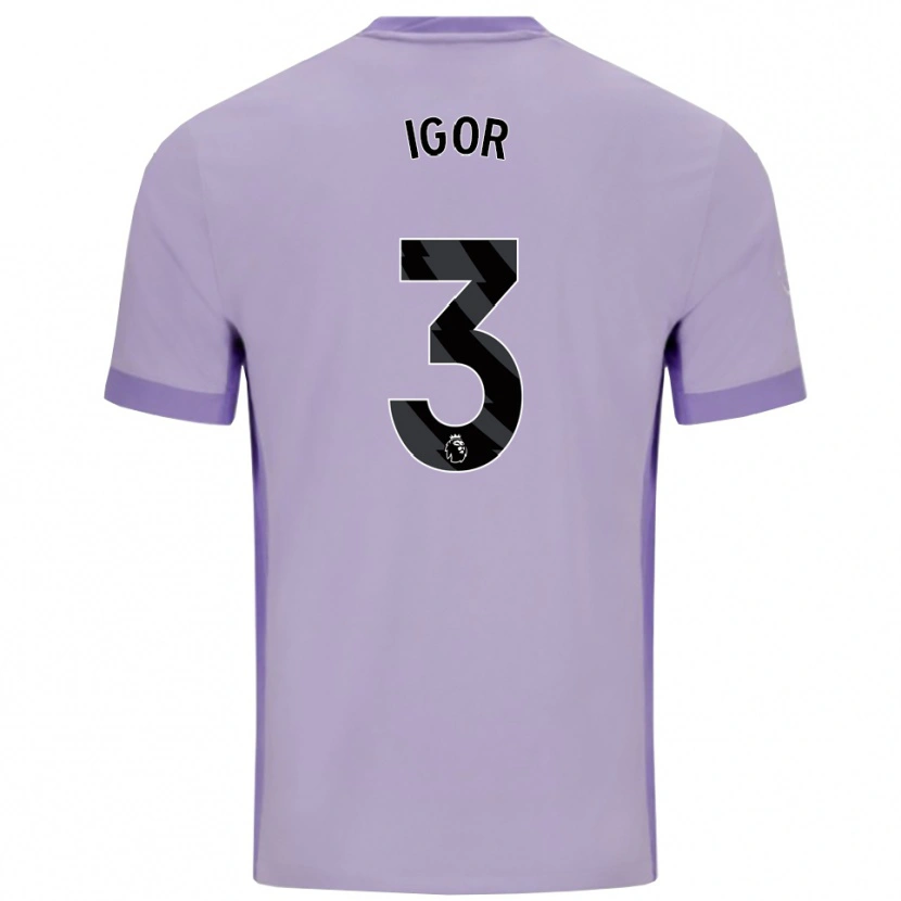 Danxen Mænd Igor #3 Taro Lilla Hvid Udebane Spillertrøjer 2025/26 Trøje T-Shirt