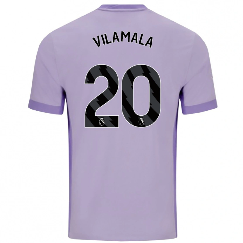 Danxen Mænd Bruna Vilamala #20 Taro Lilla Hvid Udebane Spillertrøjer 2025/26 Trøje T-Shirt