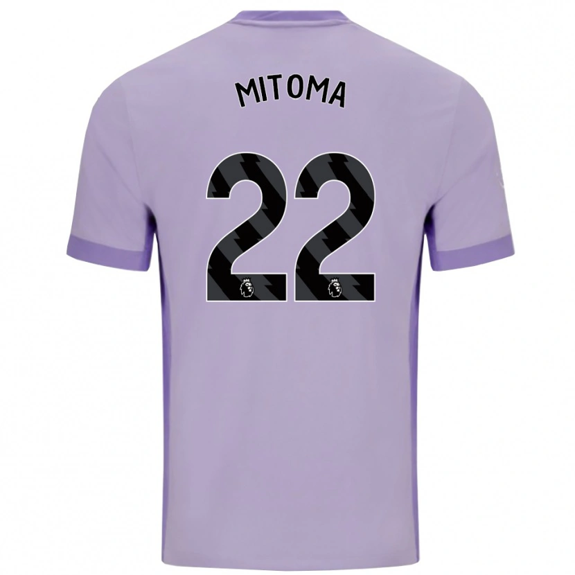 Danxen Mænd Kaoru Mitoma #22 Taro Lilla Hvid Udebane Spillertrøjer 2025/26 Trøje T-Shirt