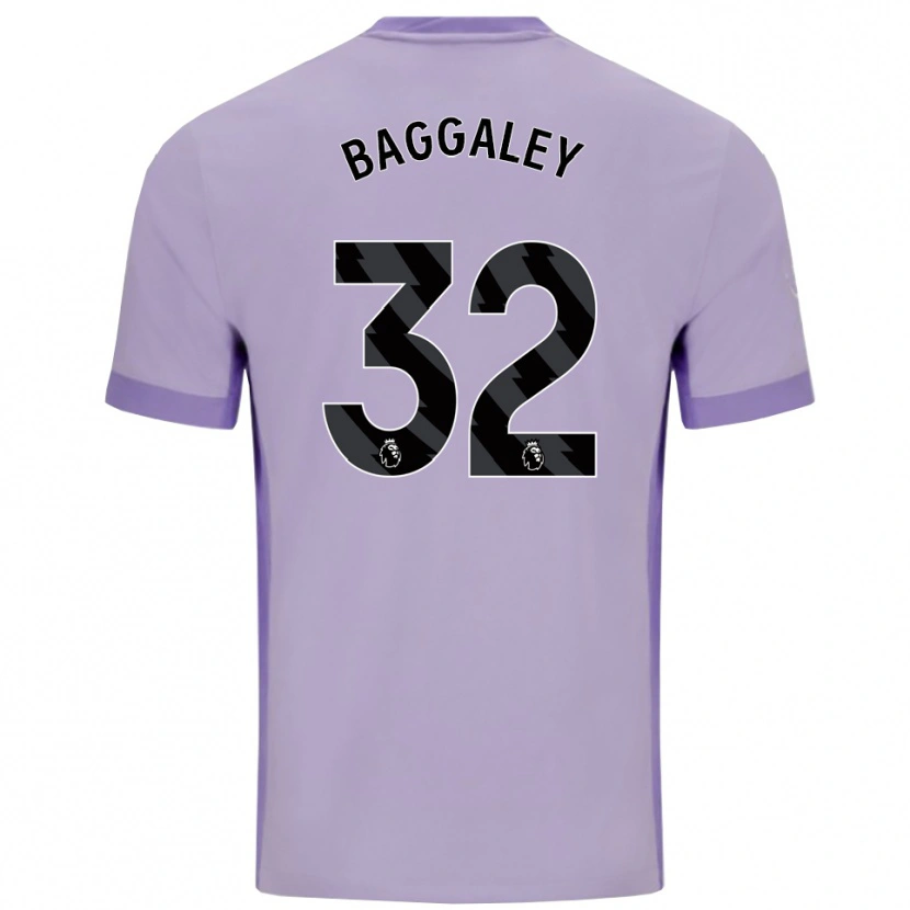 Danxen Mænd Sophie Baggaley #32 Taro Lilla Hvid Udebane Spillertrøjer 2025/26 Trøje T-Shirt