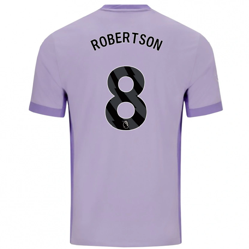 Danxen Mænd Josh Robertson #8 Taro Lilla Hvid Udebane Spillertrøjer 2025/26 Trøje T-Shirt