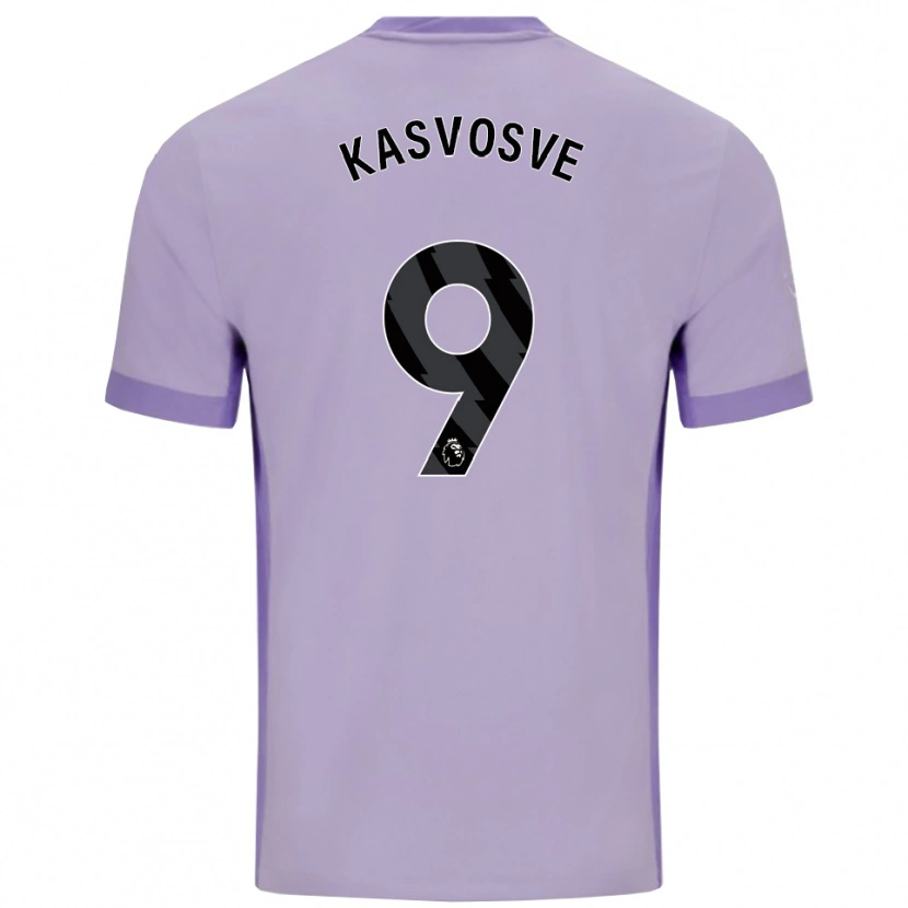 Danxen Mænd Henry Kasvosve #9 Taro Lilla Hvid Udebane Spillertrøjer 2025/26 Trøje T-Shirt