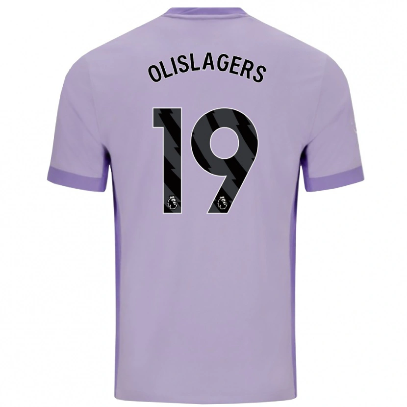 Danxen Mænd Marisa Olislagers #19 Taro Lilla Hvid Udebane Spillertrøjer 2025/26 Trøje T-Shirt
