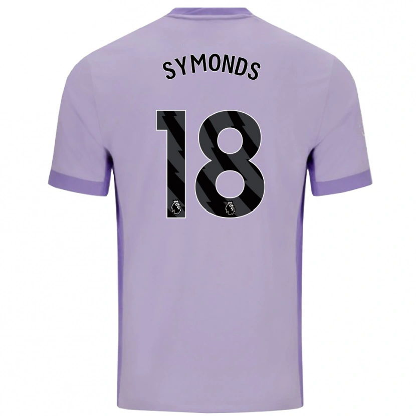 Danxen Mænd Maisie Symonds #18 Taro Lilla Hvid Udebane Spillertrøjer 2025/26 Trøje T-Shirt