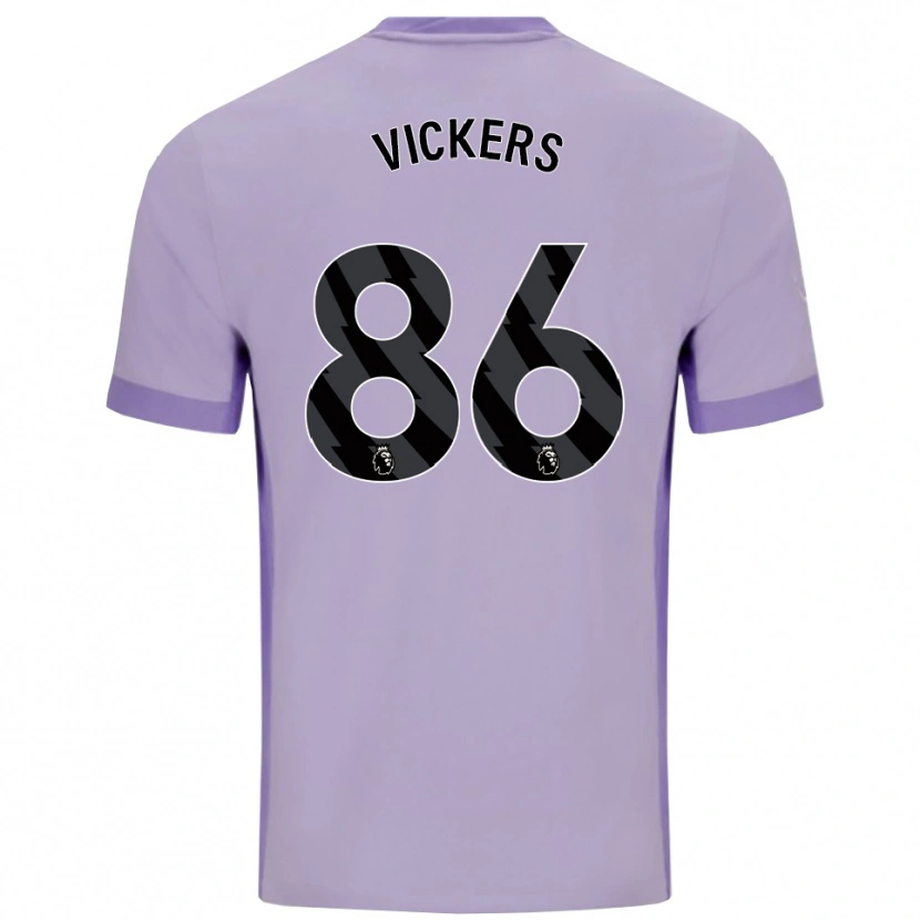 Danxen Mænd Jacob Vickers #86 Taro Lilla Hvid Udebane Spillertrøjer 2025/26 Trøje T-Shirt