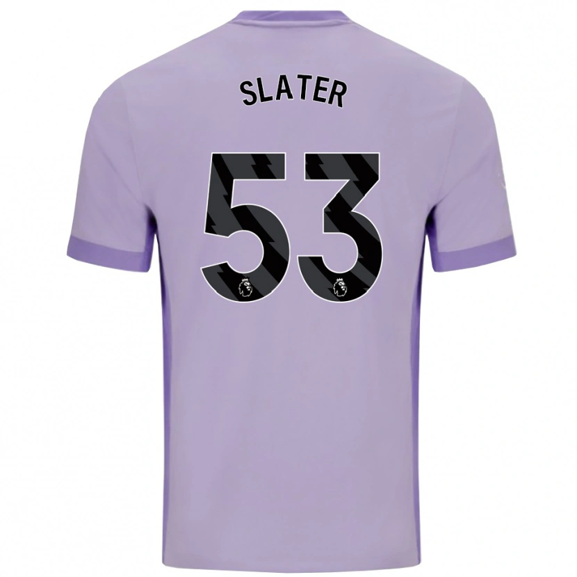 Danxen Mænd Jacob Slater #53 Taro Lilla Hvid Udebane Spillertrøjer 2025/26 Trøje T-Shirt