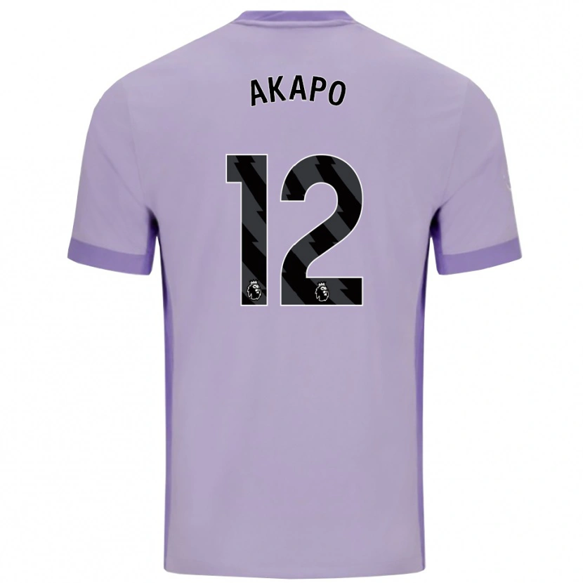 Danxen Mænd Tobi Akapo #12 Taro Lilla Hvid Udebane Spillertrøjer 2025/26 Trøje T-Shirt